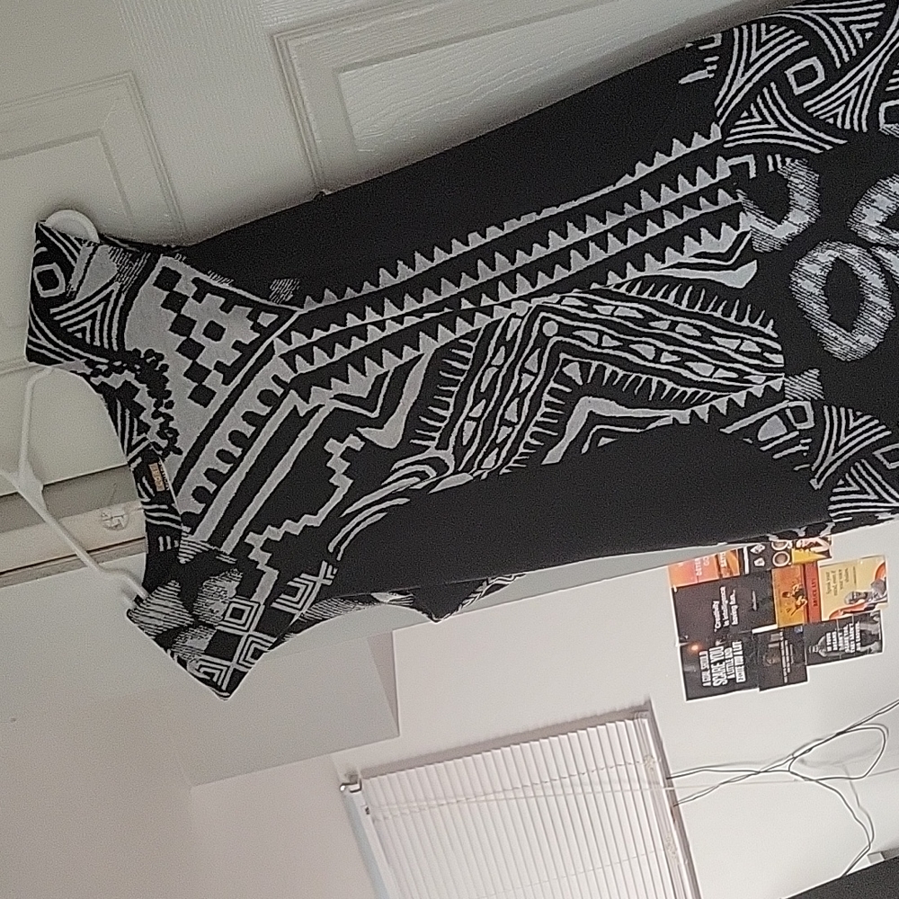 Large Grey, Black and White Dress